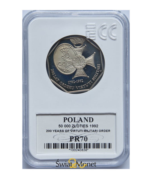 50 000 zl Virtuti Militari 1992 GCN PR70