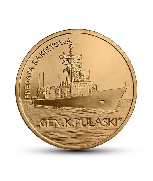 2 zł Polskie okręty – Fregata rakietowa Gen. K. Pułaski 2013
