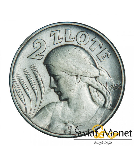 2 zł żniwiarka 1925 z kropką