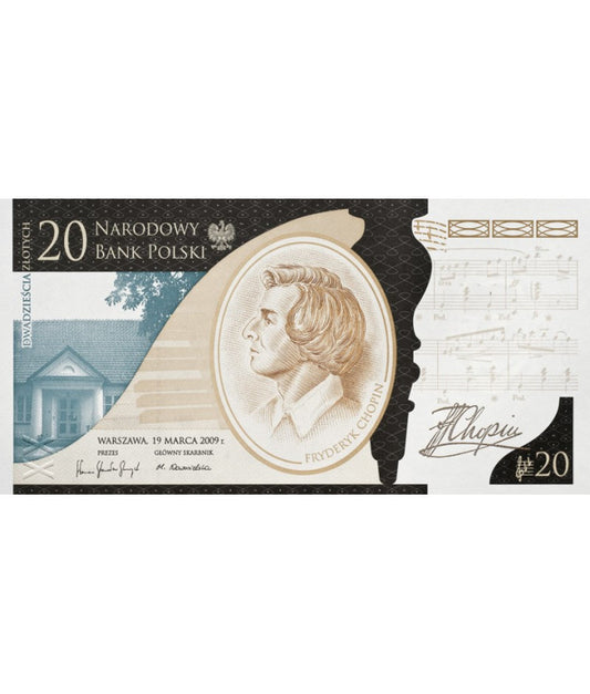 20 zł 200. rocznica urodzin Fryderyka Chopina 2010