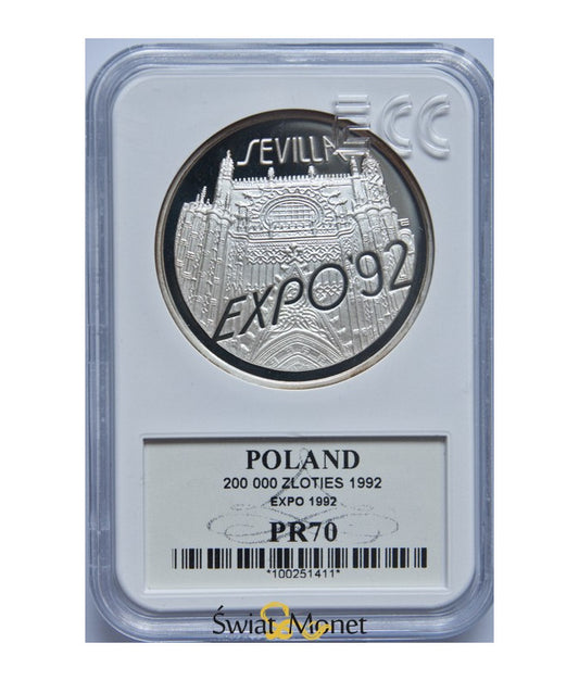 200 000 zł Sevilla Expo 1992 GCN PR70