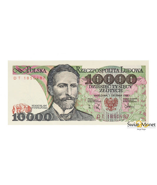 10 000 zł Stanisław Wyspiański 1988 seria DT UNC