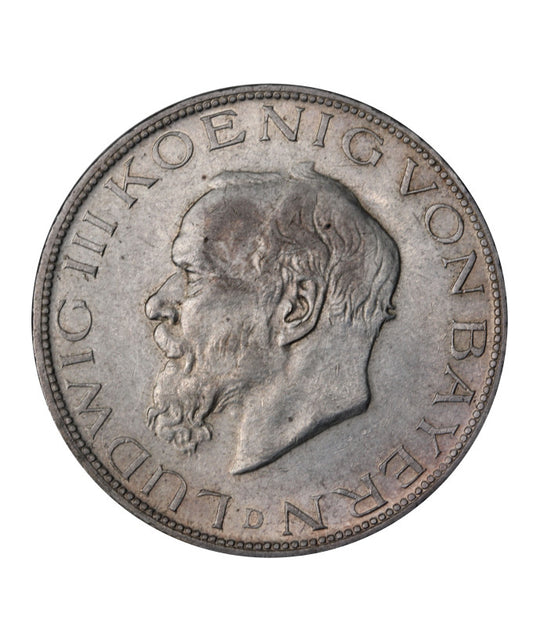 Niemcy - Bawaria - 5 marek 1914 D - Ludwik III